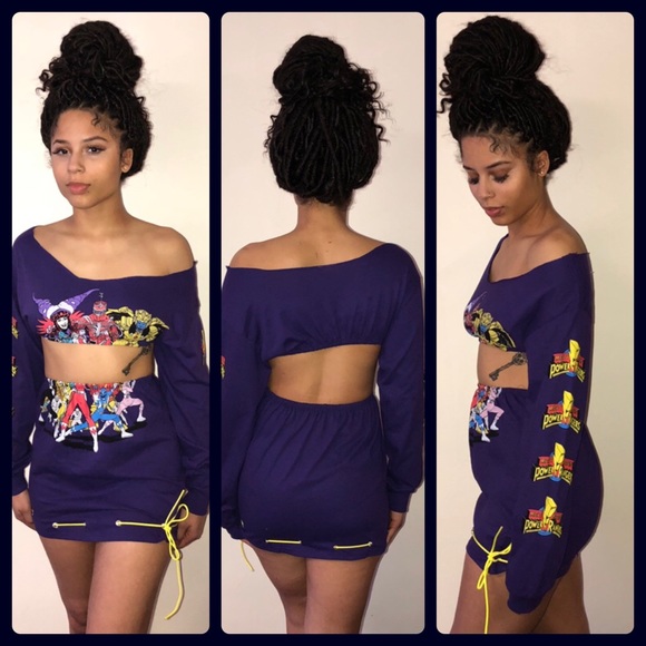 Power Rangers Purple 2 Piece Set - Picture 1 of 1